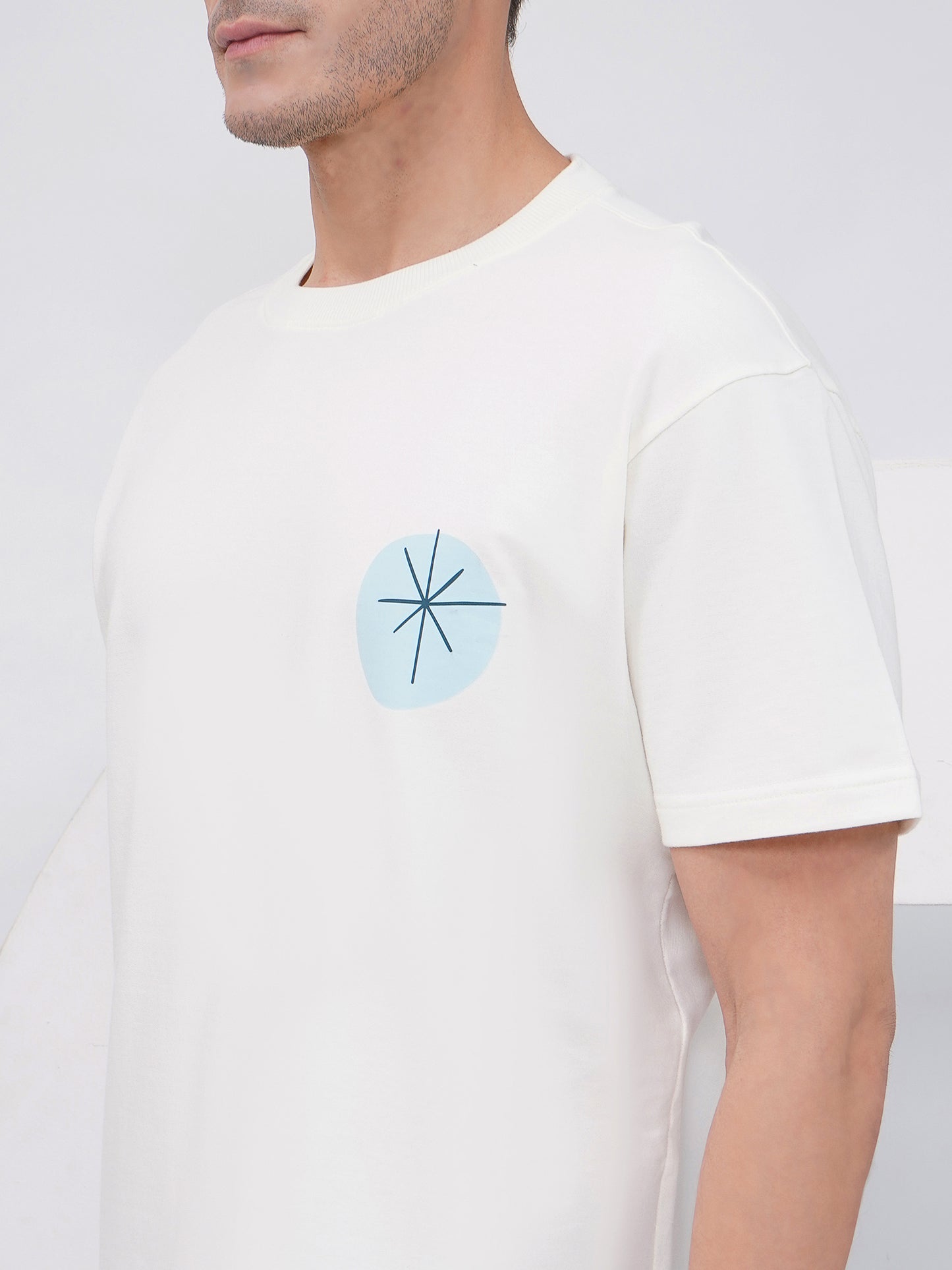 Chance Abstract Graphic Oversized T Shirt- KMOT006