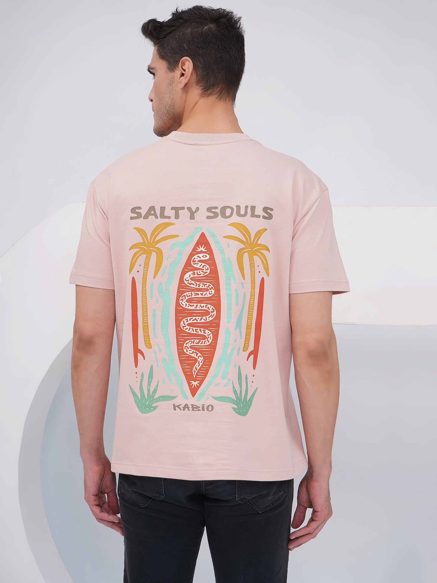 Dusty Pink Oversized Graphic T-Shirt