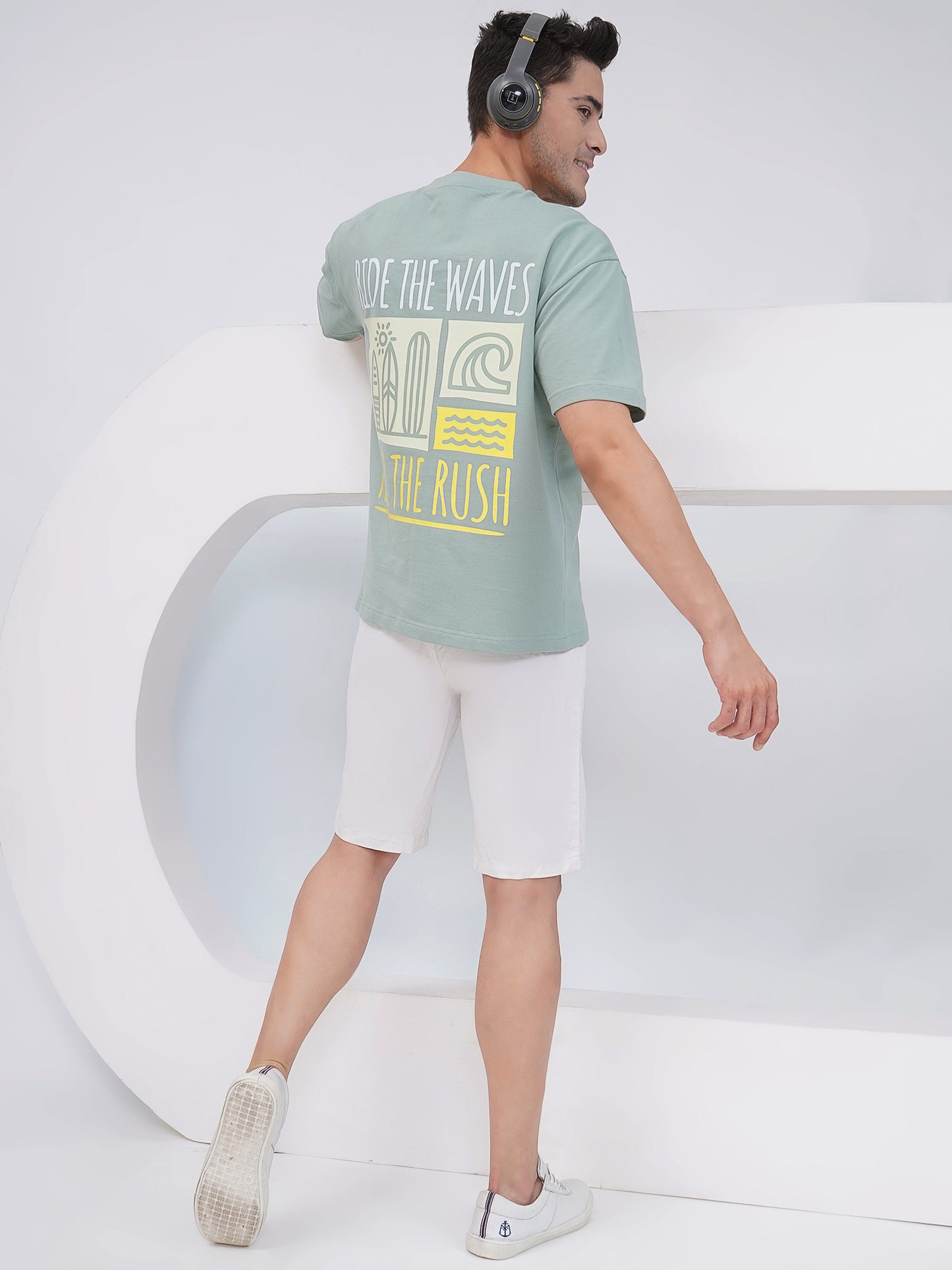 Sage Oversized Graphic T-Shirt- KMOT008