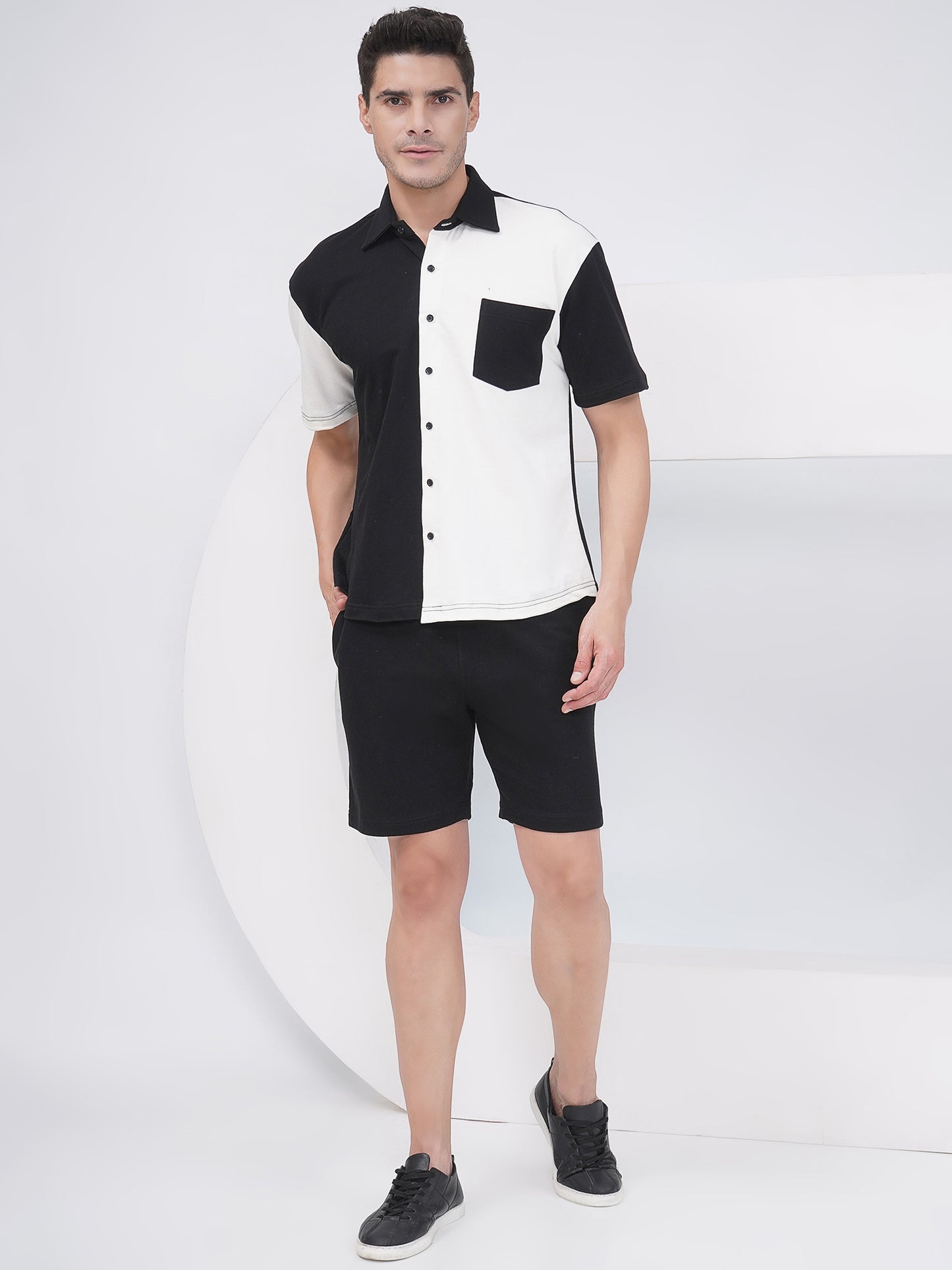 Men’s Monochrome Panel Co-Ord Set – KMCS003