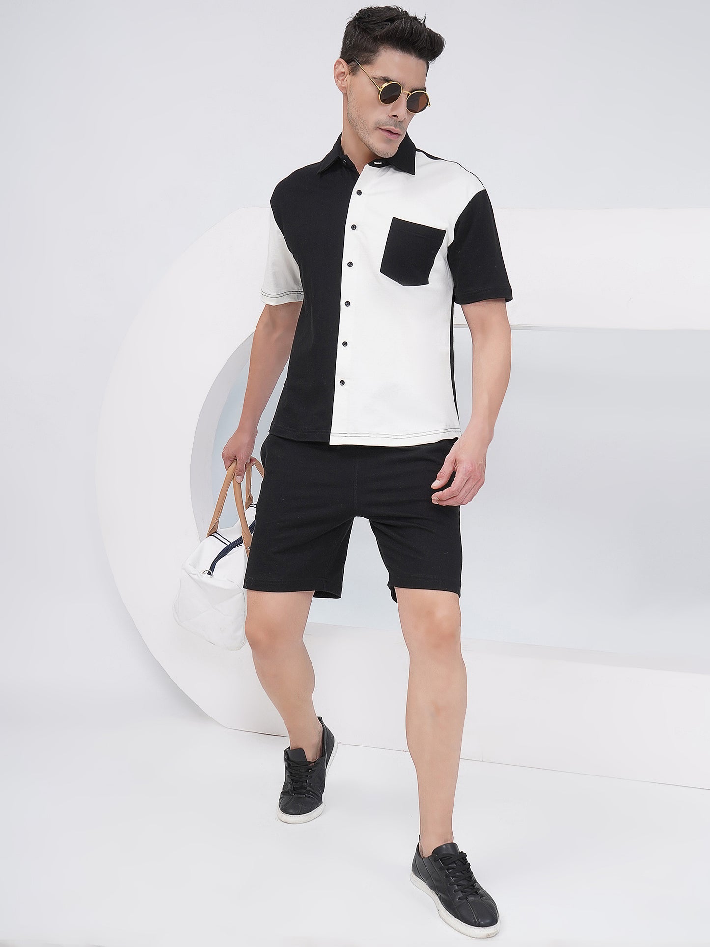 Men’s Monochrome Panel Co-Ord Set – KMCS003