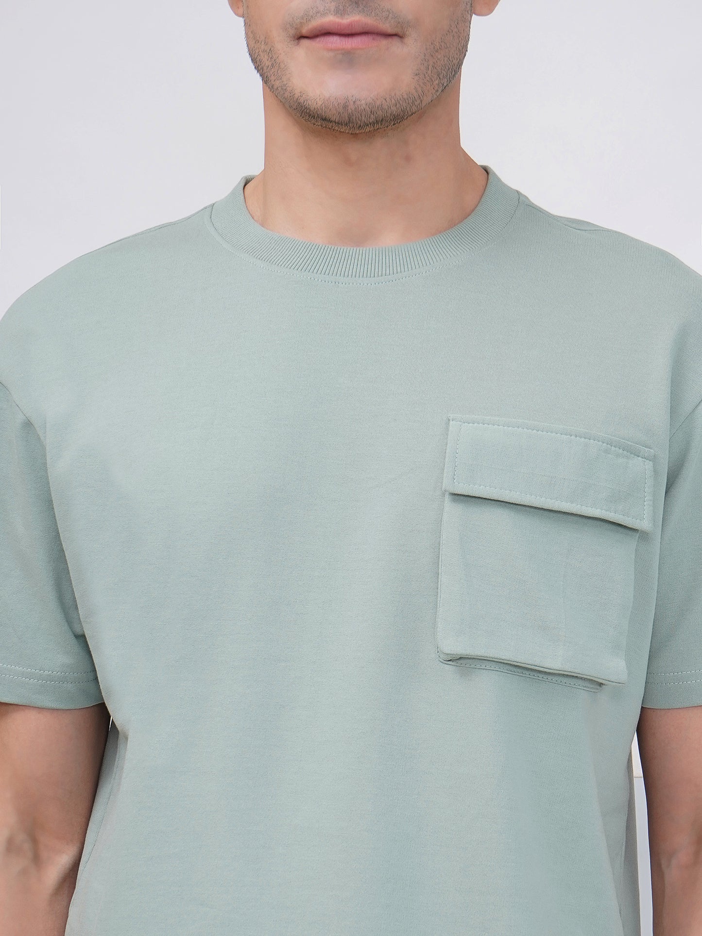 Sage Green Men's Co-ord Set with Utility Pockets –  - KMCS006