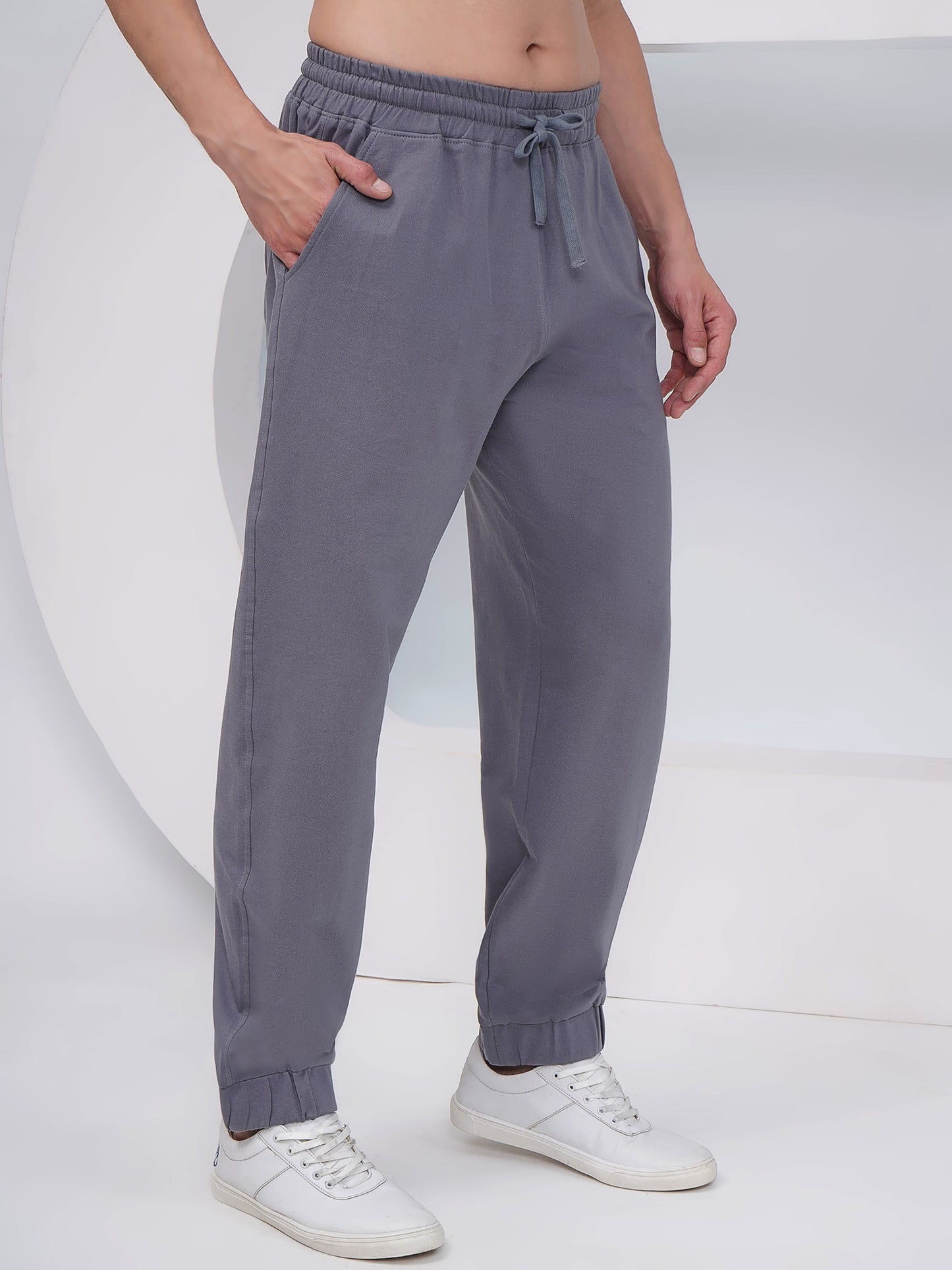 Slate Grey Men’s Cotton Joggers – KML002