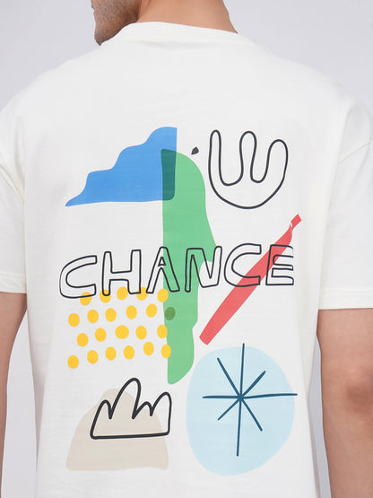 Chance Abstract Graphic Oversized T Shirt- KMOT006