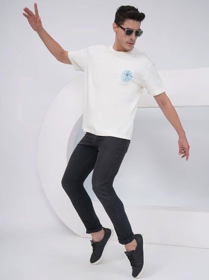 Chance Abstract Graphic Oversized T Shirt- KMOT006