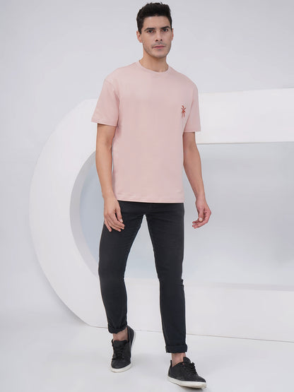 Dusty Pink Oversized Graphic T-Shirt