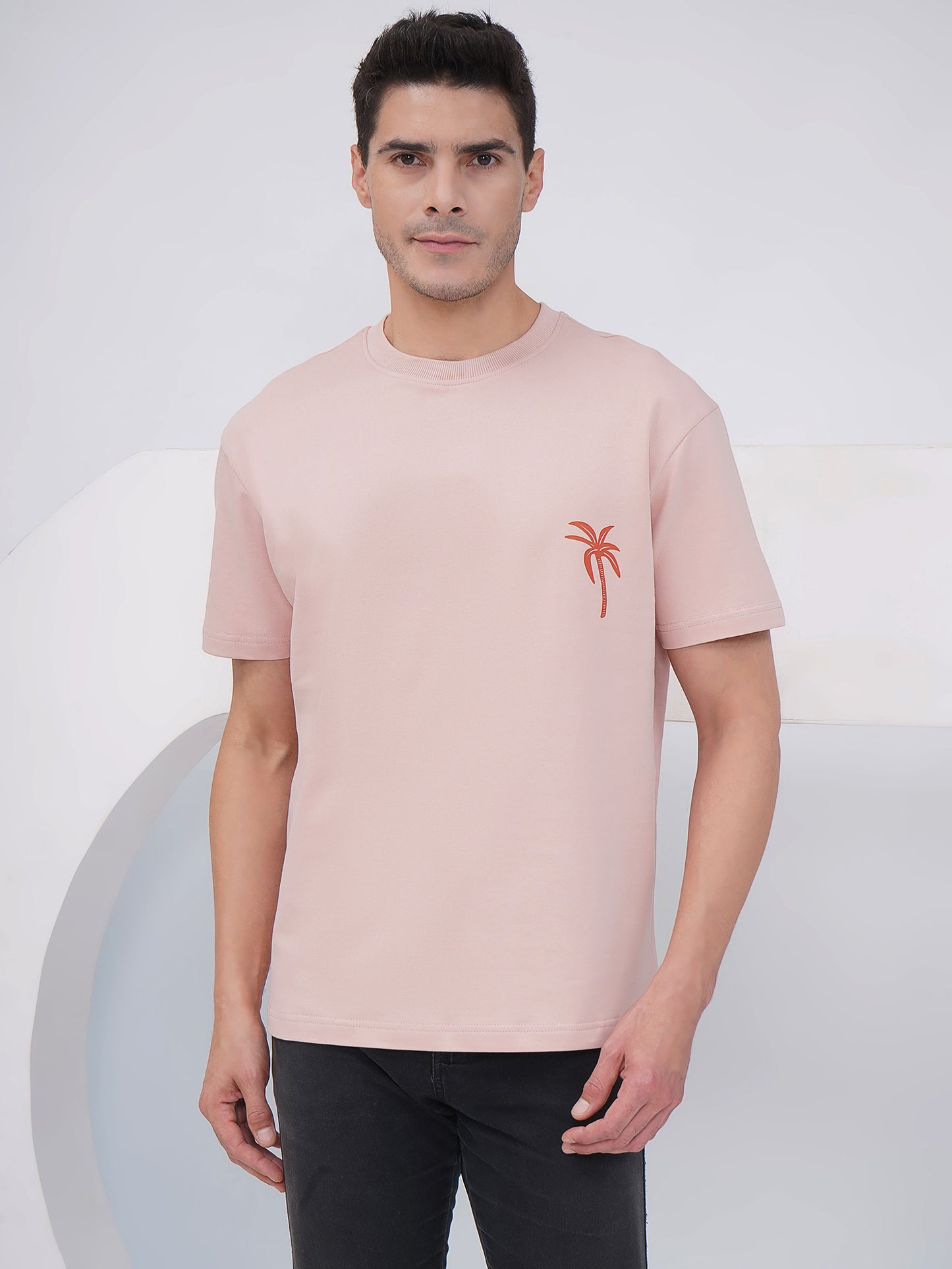 Dusty Pink Oversized Graphic T-Shirt