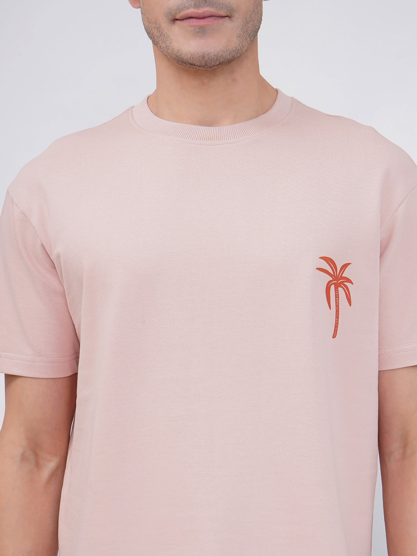 Dusty Pink Oversized Graphic T-Shirt