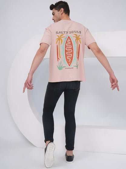 Dusty Pink Oversized Graphic T-Shirt