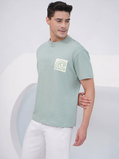 Sage Oversized Graphic T-Shirt- KMOT008