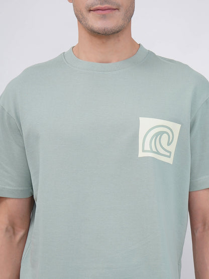 Sage Oversized Graphic T-Shirt- KMOT008