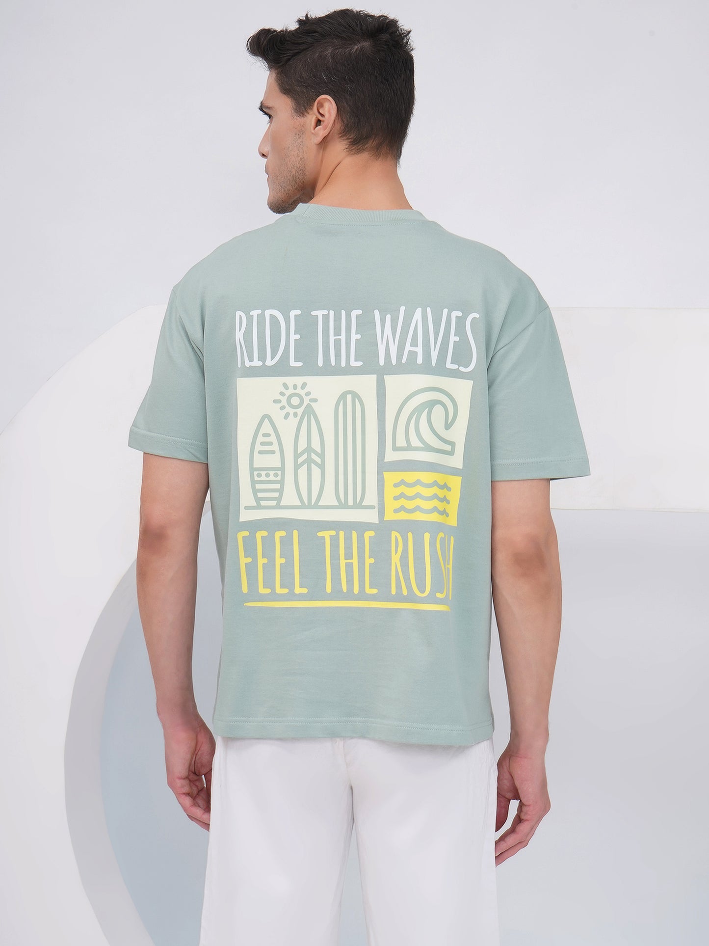 Sage Oversized Graphic T-Shirt- KMOT008