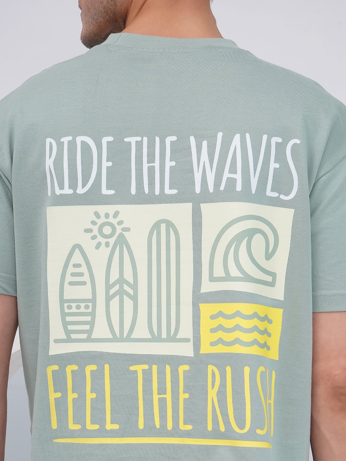 Sage Oversized Graphic T-Shirt- KMOT008