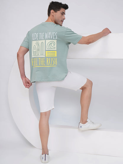 Sage Oversized Graphic T-Shirt- KMOT008