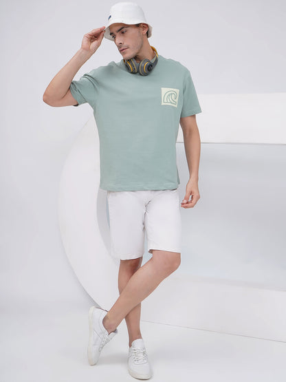 Sage Oversized Graphic T-Shirt- KMOT008