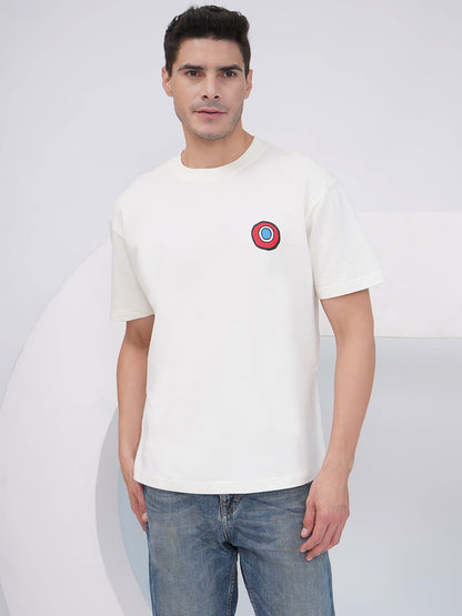 Off White Men’s Oversized Graphic Back Print T-Shirt- KMOT005