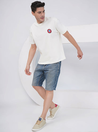 Off White Men’s Oversized Graphic Back Print T-Shirt- KMOT005