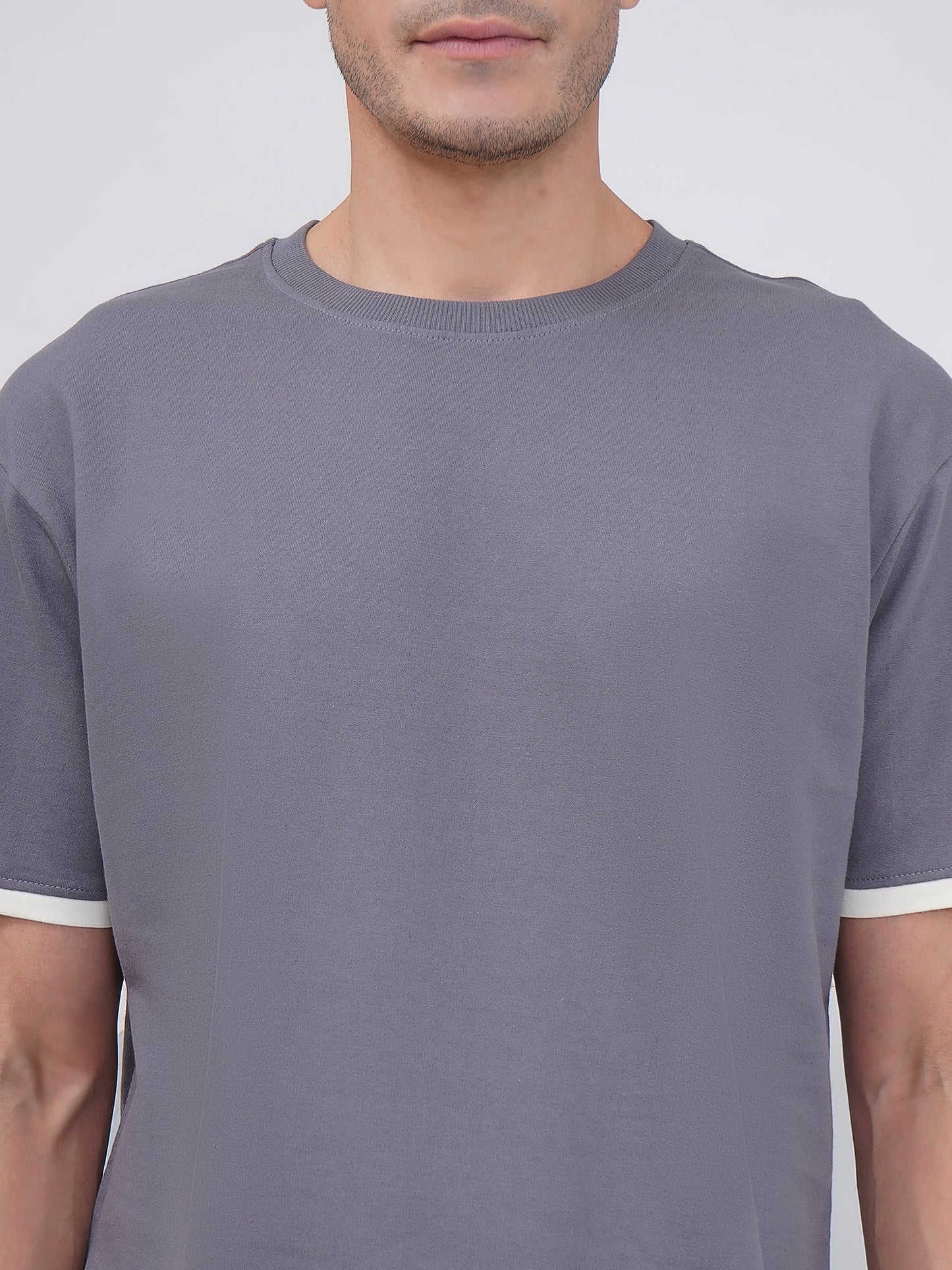 Men’s Slate Grey Contrast Trim Co-Ord Set - KMCS002