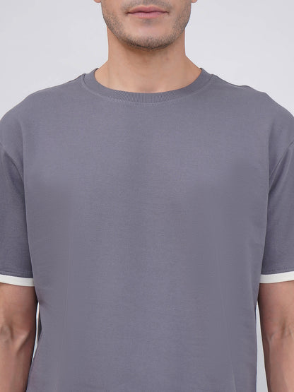 Men’s Slate Grey Contrast Trim Co-Ord Set - KMCS002