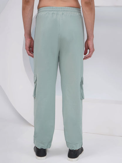 Sage Green Cargo Joggers-KML001