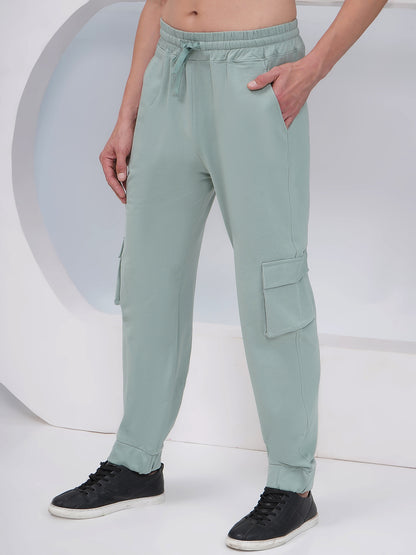 Sage Green Cargo Joggers-KML001