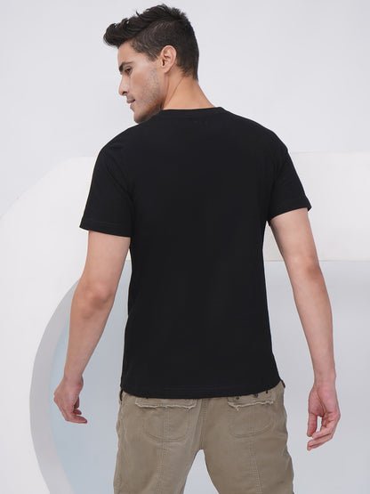 Black Men’s Graphic Print T-Shirt – KMRT002