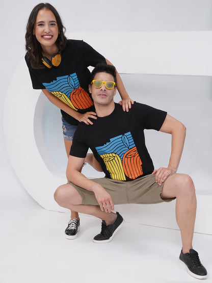 Bold Faces Cotton Couple T-Shirts-KD001
